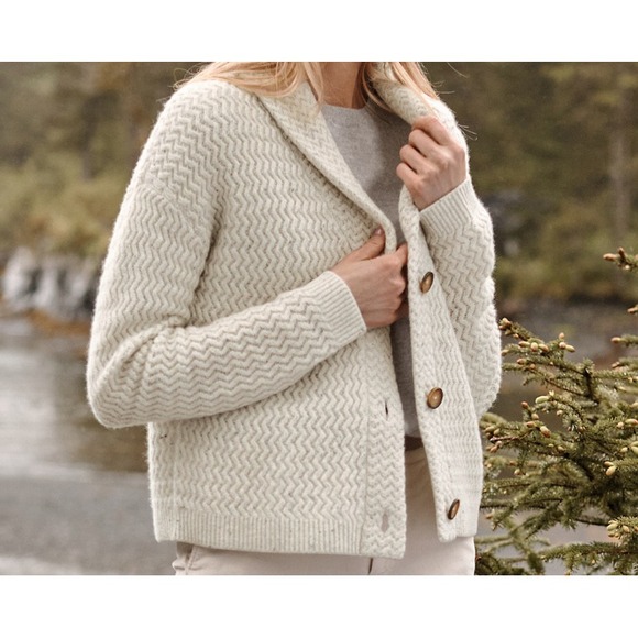 Garnet Hill Sweaters - Women's GARNET HILL Cambridge Cashmere Shawl Collar Cardigan Sweater XL